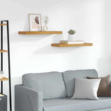 Wall Shelf 2 pcs Brown 60 x 23,5 x 3,8 cm Engineered Wood