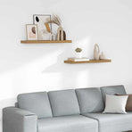 Wall Shelf 2 pcs Brown 80 x 23,5 x 3,8 cm Engineered Wood