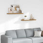 Wall Shelf 2 pcs Brown 80 x 23,5 x 3,8 cm Engineered Wood
