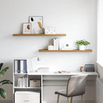 Wall Shelf 2 pcs Brown 120 x 23,5 x 3,8 cm Engineered Wood
