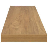 Wall Shelf 2 pcs Brown 120 x 23,5 x 3,8 cm Engineered Wood - Low Angle