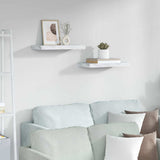 Wall Shelf 2 pcs White Marble 50 x 23.5 x 3.8 cm