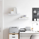 Wall Shelf 2 pcs White Marble 50 x 23.5 x 3.8 cm