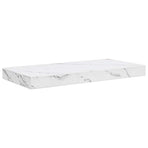 Wall Shelf 2 pcs White Marble 50 x 23.5 x 3.8 cm
