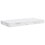 Wall Shelf 2 pcs White Marble 50 x 23.5 x 3.8 cm - Rear View