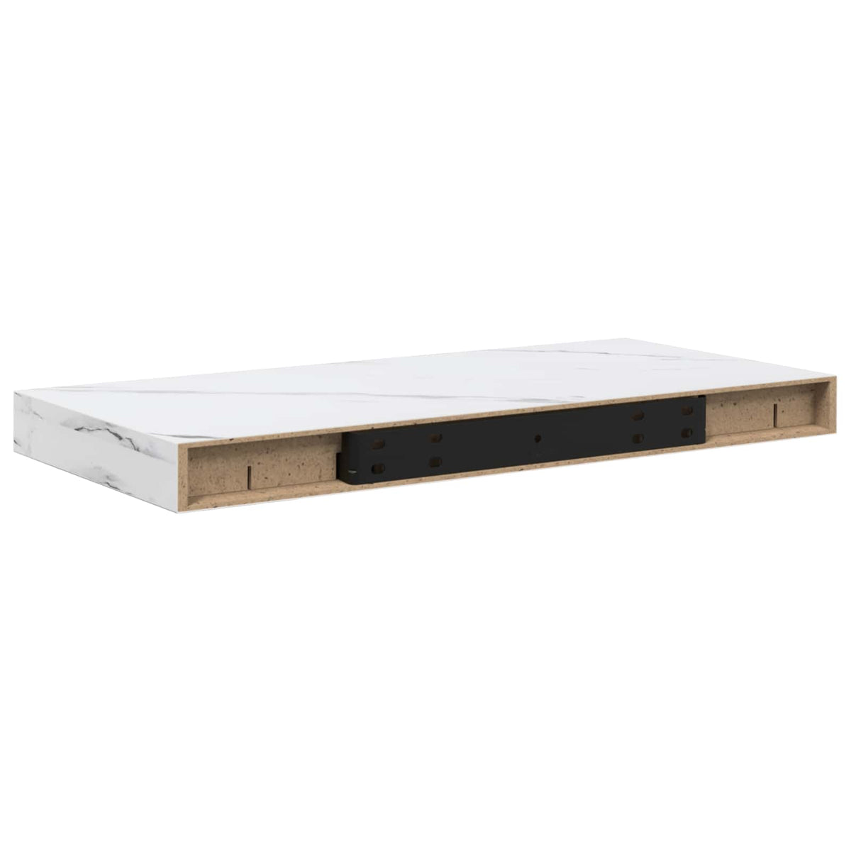 Wall Shelf 2 pcs White Marble 50 x 23.5 x 3.8 cm