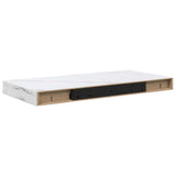 Wall Shelf 2 pcs White Marble 50 x 23.5 x 3.8 cm