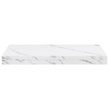Wall Shelf 2 pcs White Marble 50 x 23.5 x 3.8 cm