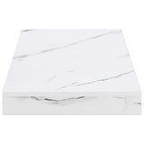 Wall Shelf 2 pcs White Marble 50 x 23.5 x 3.8 cm