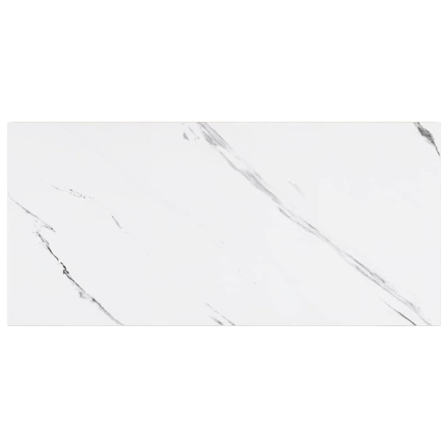 Wall Shelf 2 pcs White Marble 50 x 23.5 x 3.8 cm