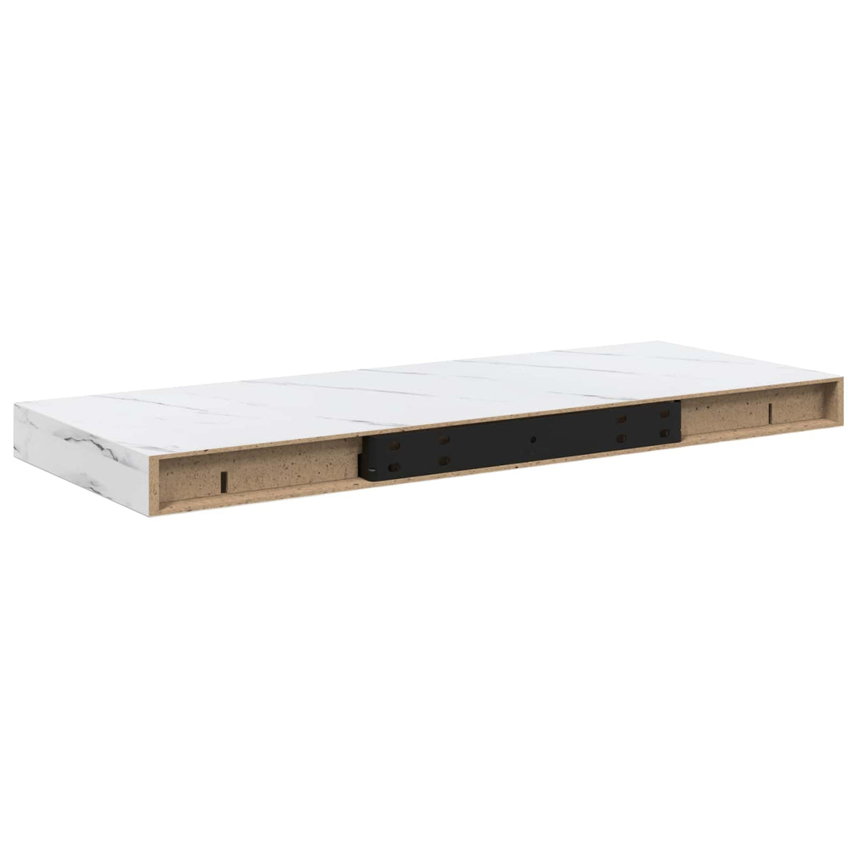 Wall Shelf 2 pcs White Marble 60 x 23,5 x 3,8 cm