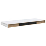Wall Shelf 2 pcs White Marble 60 x 23,5 x 3,8 cm
