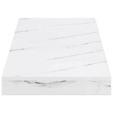 Wall Shelf 2 pcs White Marble 60 x 23,5 x 3,8 cm - Low Angle