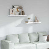Wall Shelf 2 pcs White Marble 90 x 23,5 x 3,8 cm