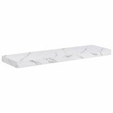 Wall Shelf 2 pcs White Marble 90 x 23,5 x 3,8 cm - Rear View