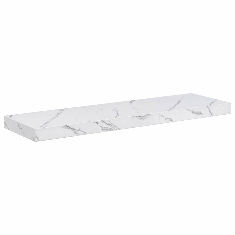 Wall Shelf 2 pcs White Marble 90 x 23,5 x 3,8 cm