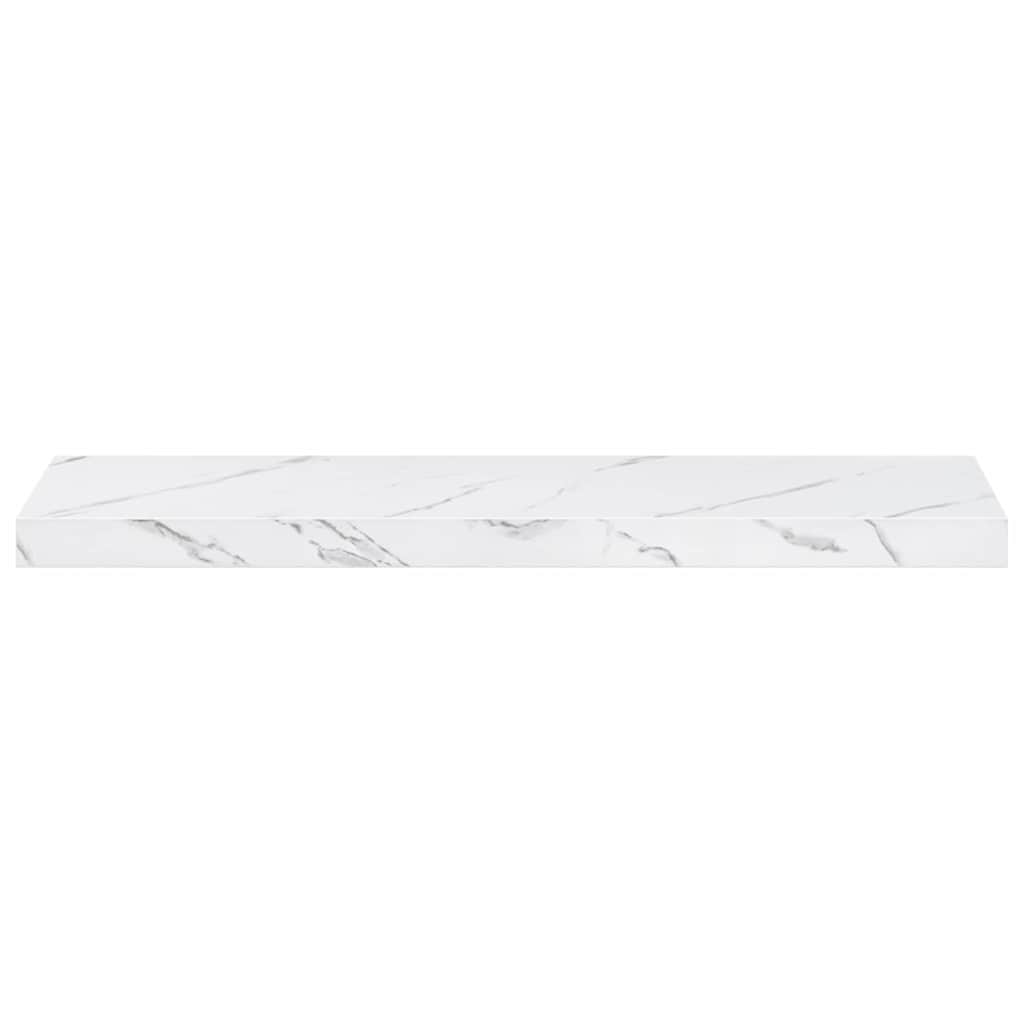 Wall Shelf 2 pcs White Marble 90 x 23,5 x 3,8 cm