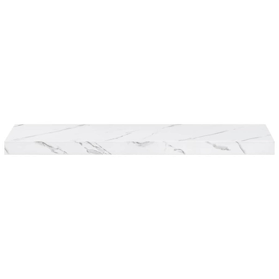 Wall Shelf 2 pcs White Marble 90 x 23,5 x 3,8 cm