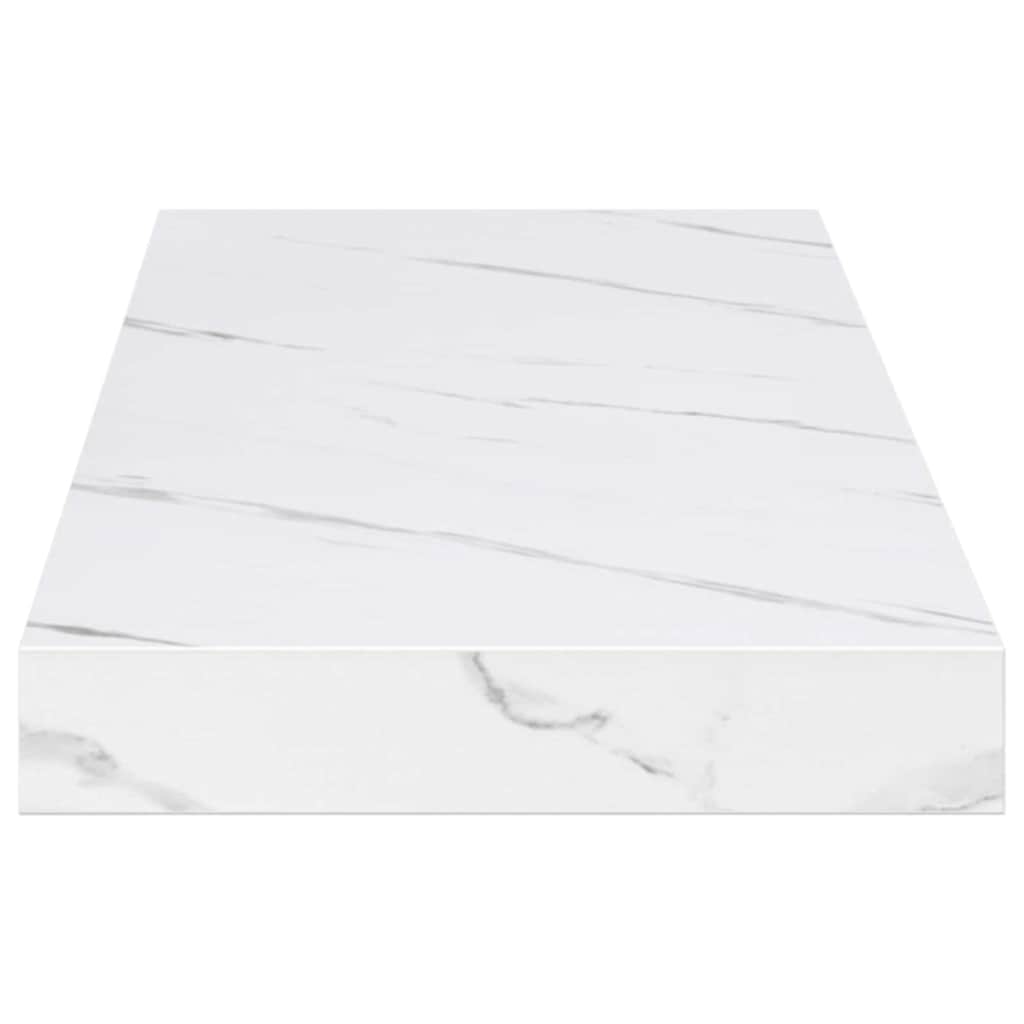 Wall Shelf 2 pcs White Marble 90 x 23,5 x 3,8 cm