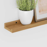 Wall Shelf 2 pcs Brown 40 x 9 x 3 cm Engineered Wood - 45-Degree Angle