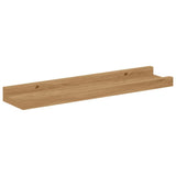 Wall Shelf 2 pcs Brown 40 x 9 x 3 cm Engineered Wood - Rear View