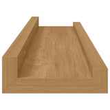Wall Shelf 2 pcs Brown 40 x 9 x 3 cm Engineered Wood - Low Angle