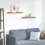 Wall Shelf 2 pcs Brown 60 x 9 x 3 cm Engineered Wood