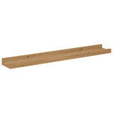 Wall Shelf 2 pcs Brown 60 x 9 x 3 cm Engineered Wood - Rear View