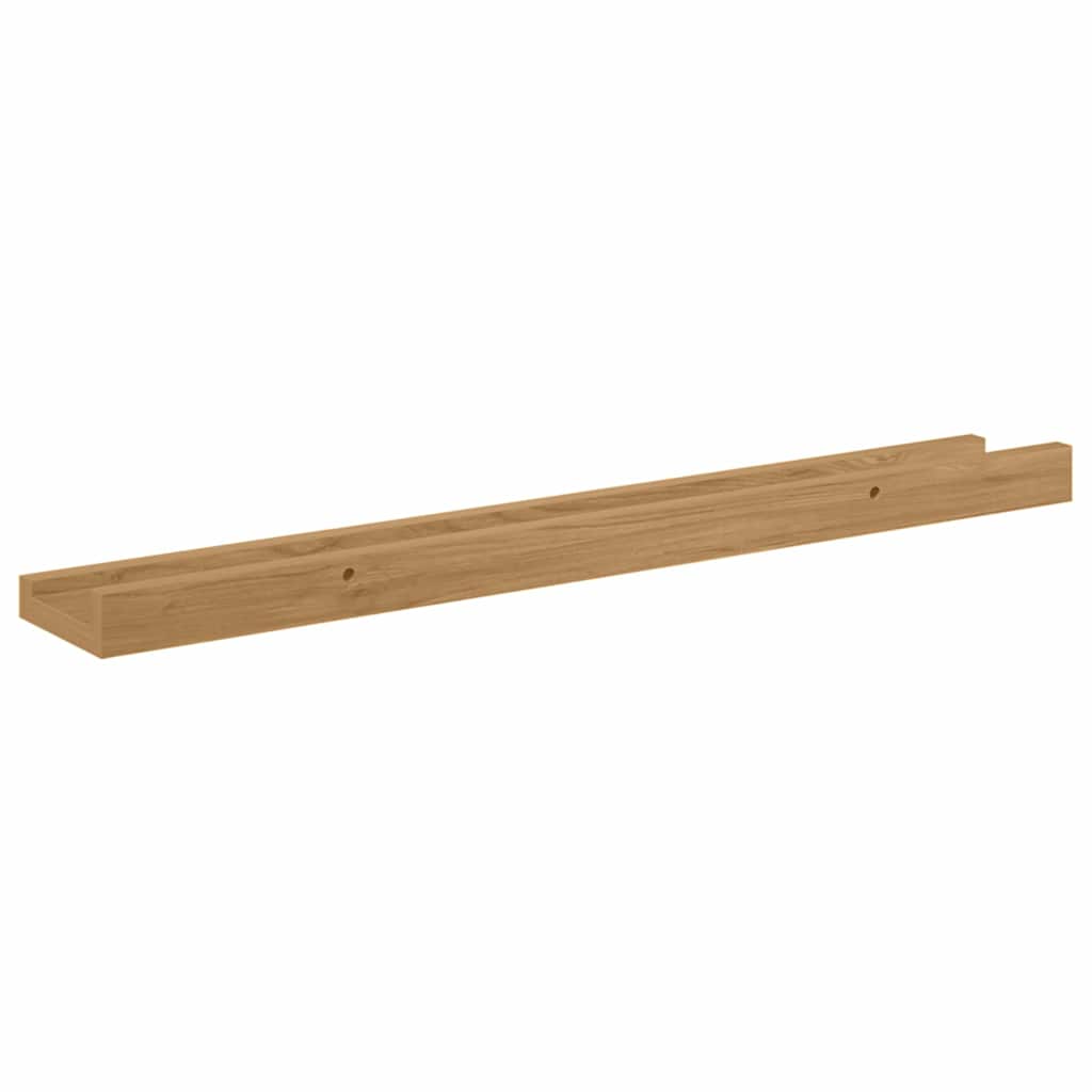Wall Shelf 2 pcs Brown 60 x 9 x 3 cm Engineered Wood