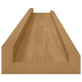 Wall Shelf 2 pcs Brown 80 x 9 x 3 cm Engineered Wood - Low Angle