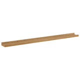 Wall Shelf 2 pcs Brown 100 x 9 x 3 cm Engineered Wood - Rear View