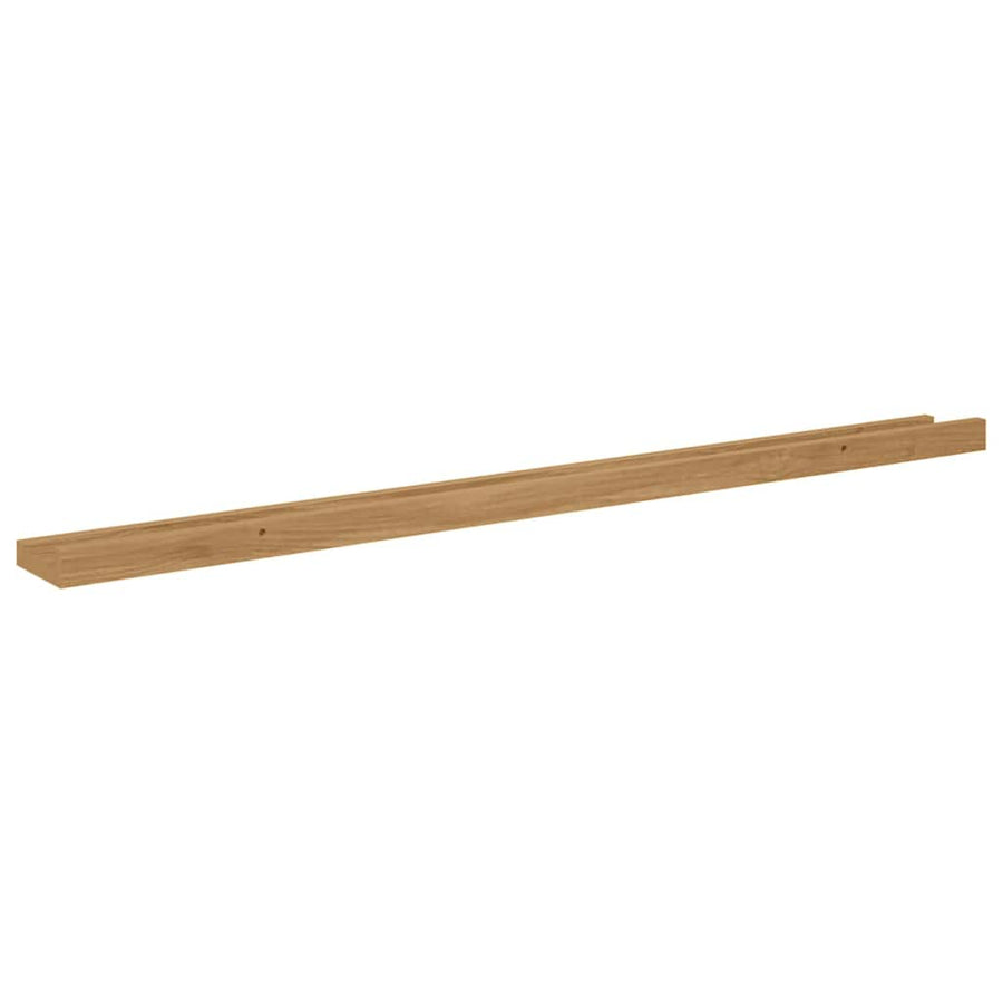 Wall Shelf 2 pcs Brown 100 x 9 x 3 cm Engineered Wood