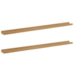 Wall Shelf 2 pcs Brown 115 x 9 x 3 cm Engineered Wood