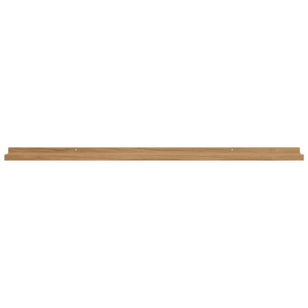 Wall Shelf 2 pcs Brown 115 x 9 x 3 cm Engineered Wood