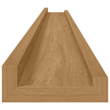 Wall Shelf 2 pcs Brown 115 x 9 x 3 cm Engineered Wood - Low Angle