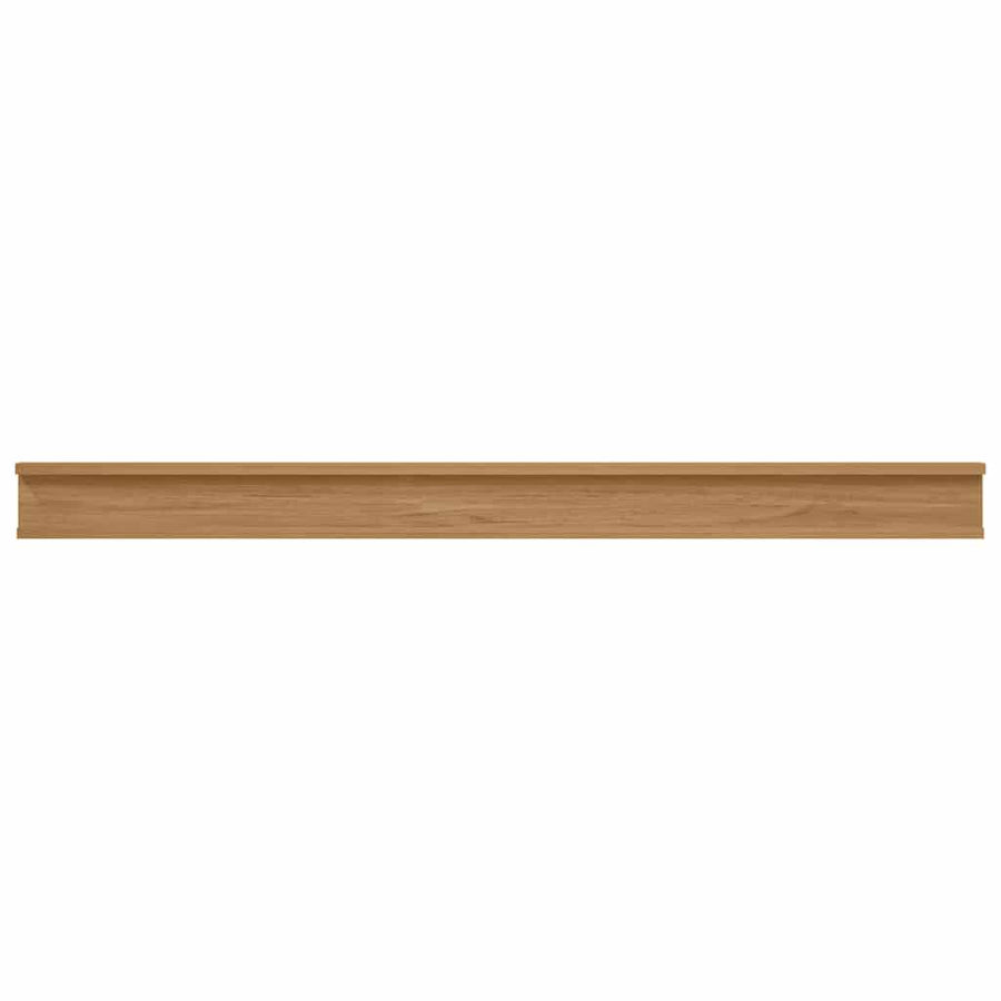 Wall Shelf 2 pcs Brown 115 x 9 x 3 cm Engineered Wood