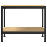 Workbench Black 115 x 55 x 91 cm Engineered Wood and Metal - 45-Degree Angle