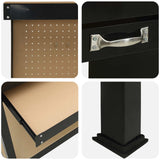 Workbench Black 81 x 41 x 145 cm Engineered Wood and Metal - Extra Image