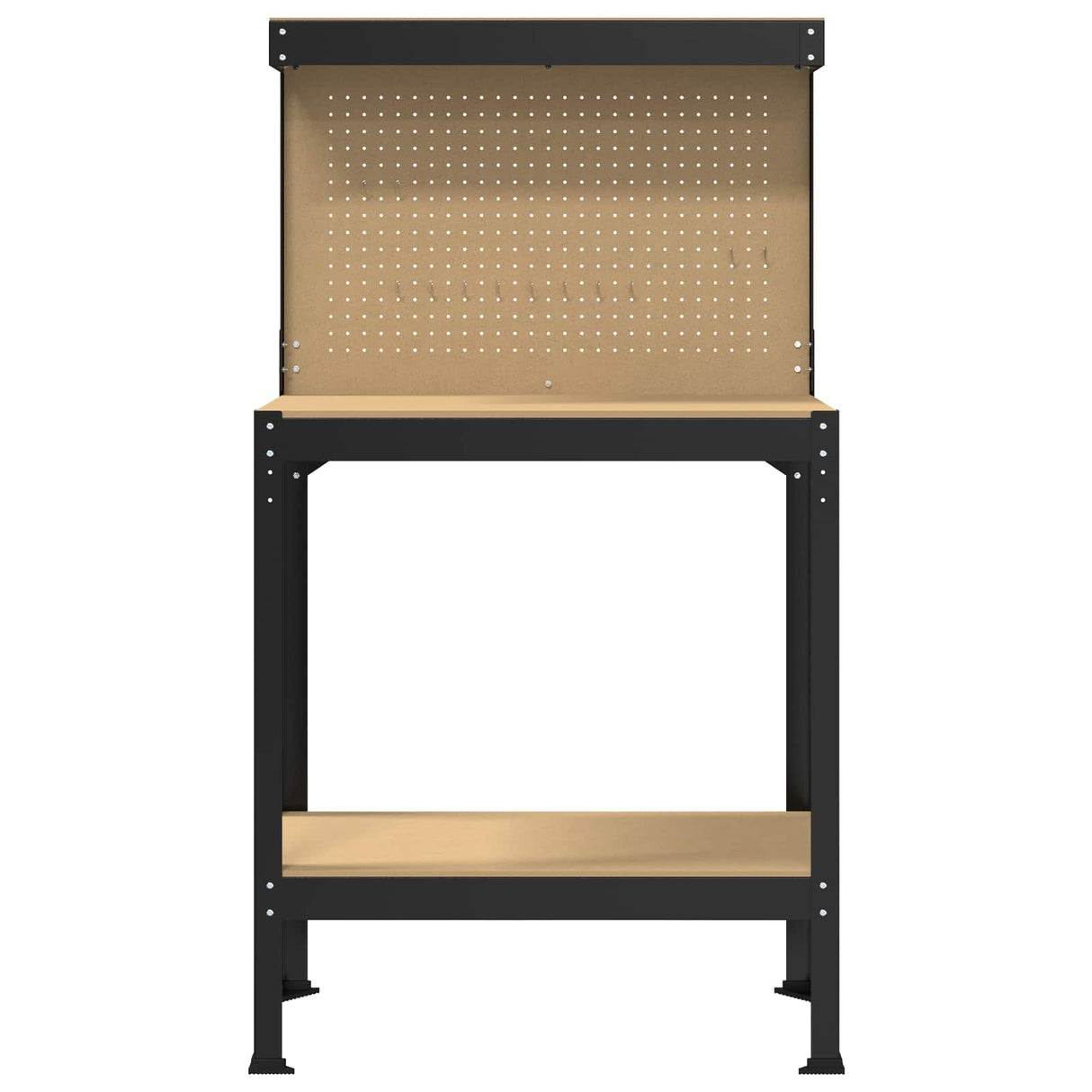 Workbench Black 81 x 41 x 145 cm Engineered Wood and Metal