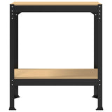 Workbench Black 81 x 41 x 91 cm Engineered Wood and Metal