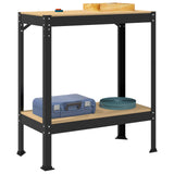 Workbench Black 81 x 41 x 91 cm Engineered Wood and Metal - Side View