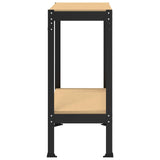 Workbench Black 81 x 41 x 91 cm Engineered Wood and Metal - Rear View