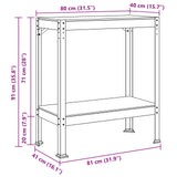 Workbench Black 81 x 41 x 91 cm Engineered Wood and Metal - Extra Image