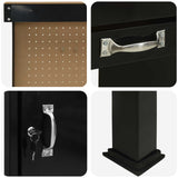 Workbench Black 90 x 49 x 141 cm Engineered Wood and Metal