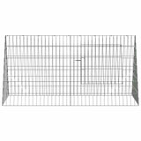 Rabbit Cage Silver 650 x 55 x 55 cm Galvanised Steel - Rear View