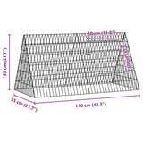 Rabbit Cage Silver 110 x 55 x 55 cm Galvanised Steel