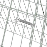 Rabbit Cage Silver 650 x 55 x 55 cm Galvanised Steel - Low Angle