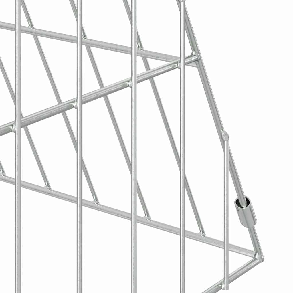 Rabbit Cage Silver 215 x 55 x 55 cm Galvanised Steel