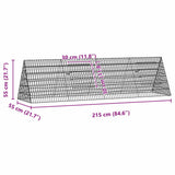 Rabbit Cage Silver 215 x 55 x 55 cm Galvanised Steel
