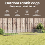 Rabbit Cage Silver 430 x 55 x 55 cm Galvanised Steel